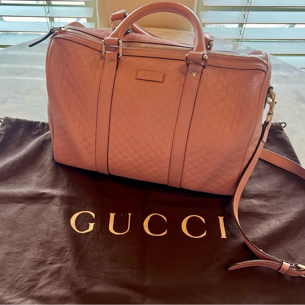 GUCCI Pink Guccissima Boston bag-Large pre-owned